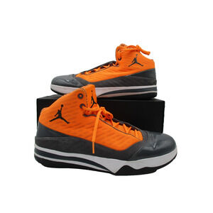 Jordan Shoes Men Sz 11.5 Orange Gray High Top Basketball Sneakers 580590-801 1H5